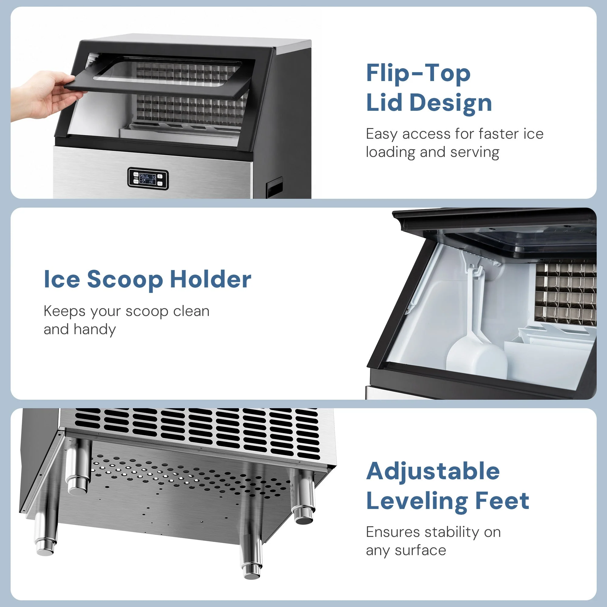 265LBS Freestanding Commercial Ice Maker