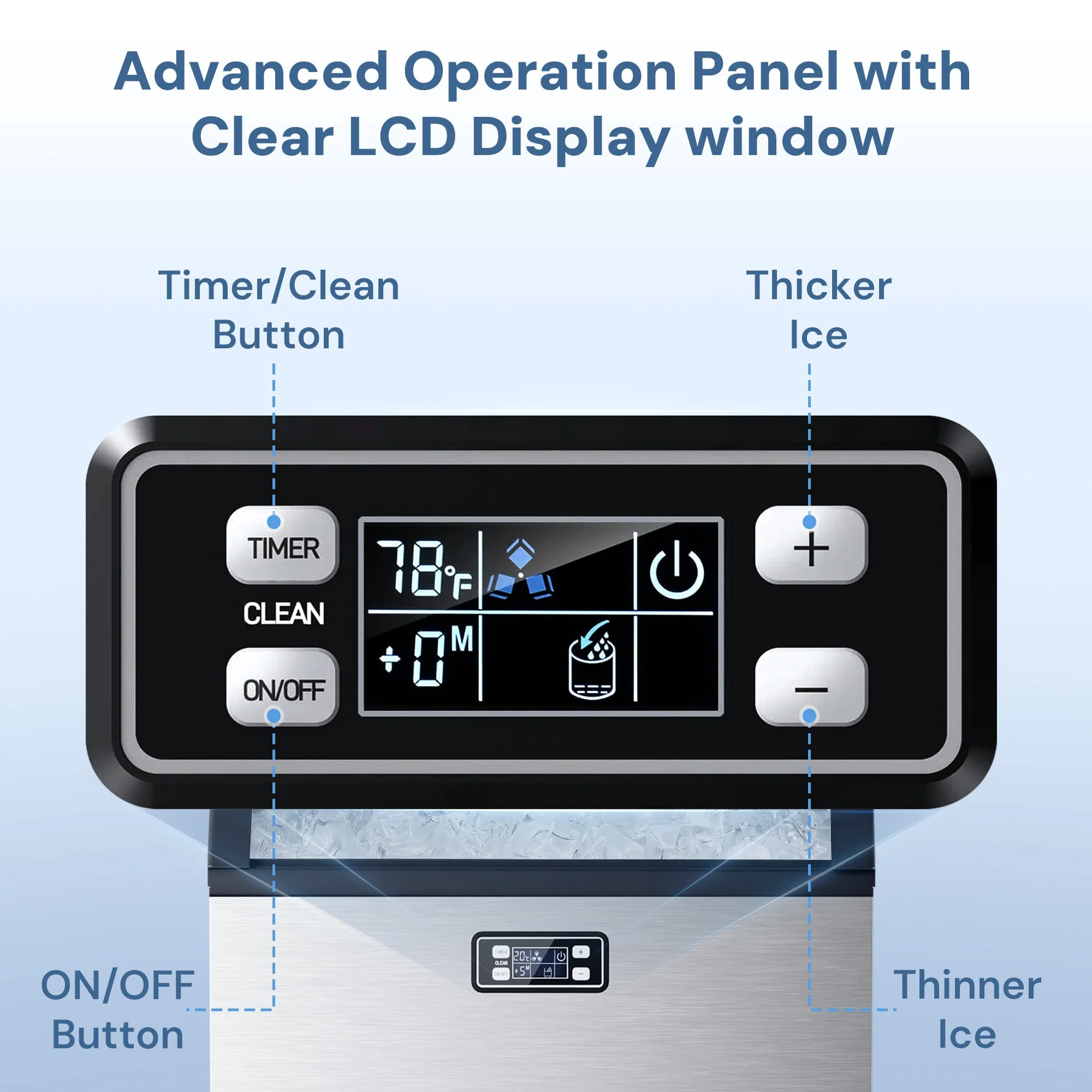 265LBS Freestanding Commercial Ice Maker