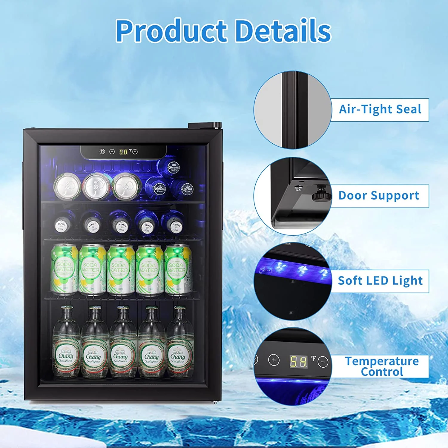 2.6 Cu.ft Wine Cooler/Cabinet Beverage Refrigerator W5870BH