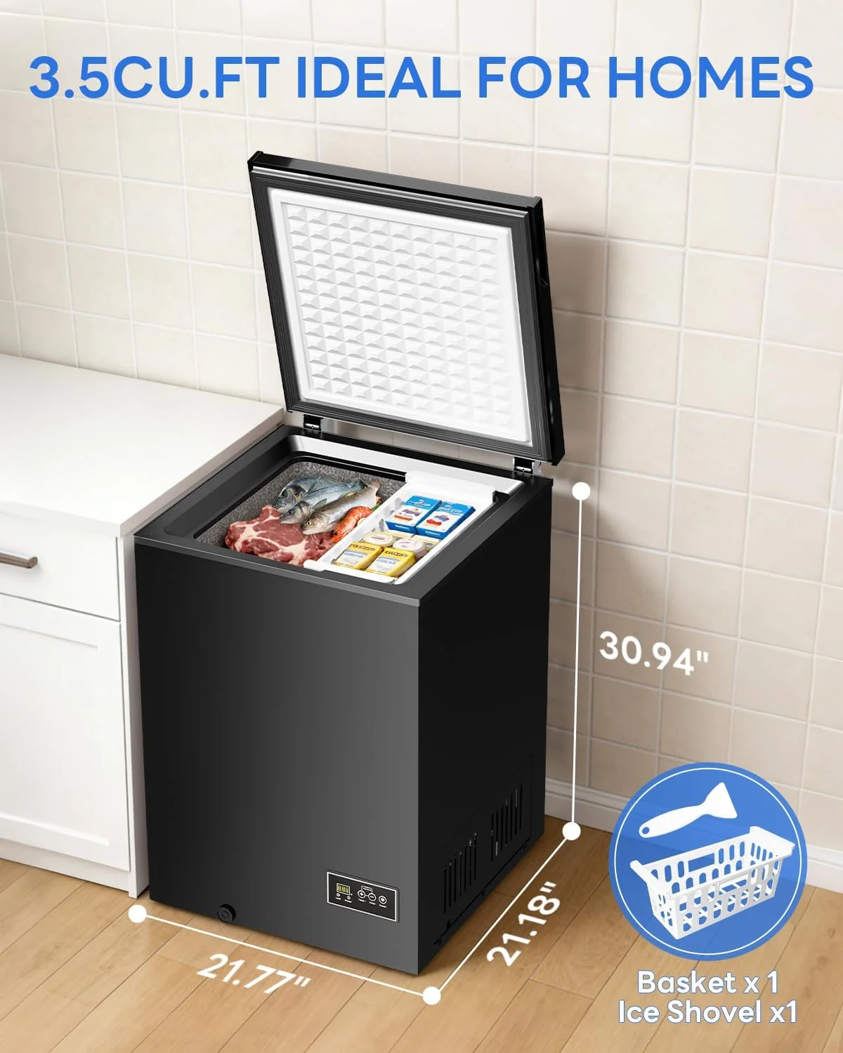 Kismile 3.5 Cu. Ft Chest Freezer 58090RFR0
