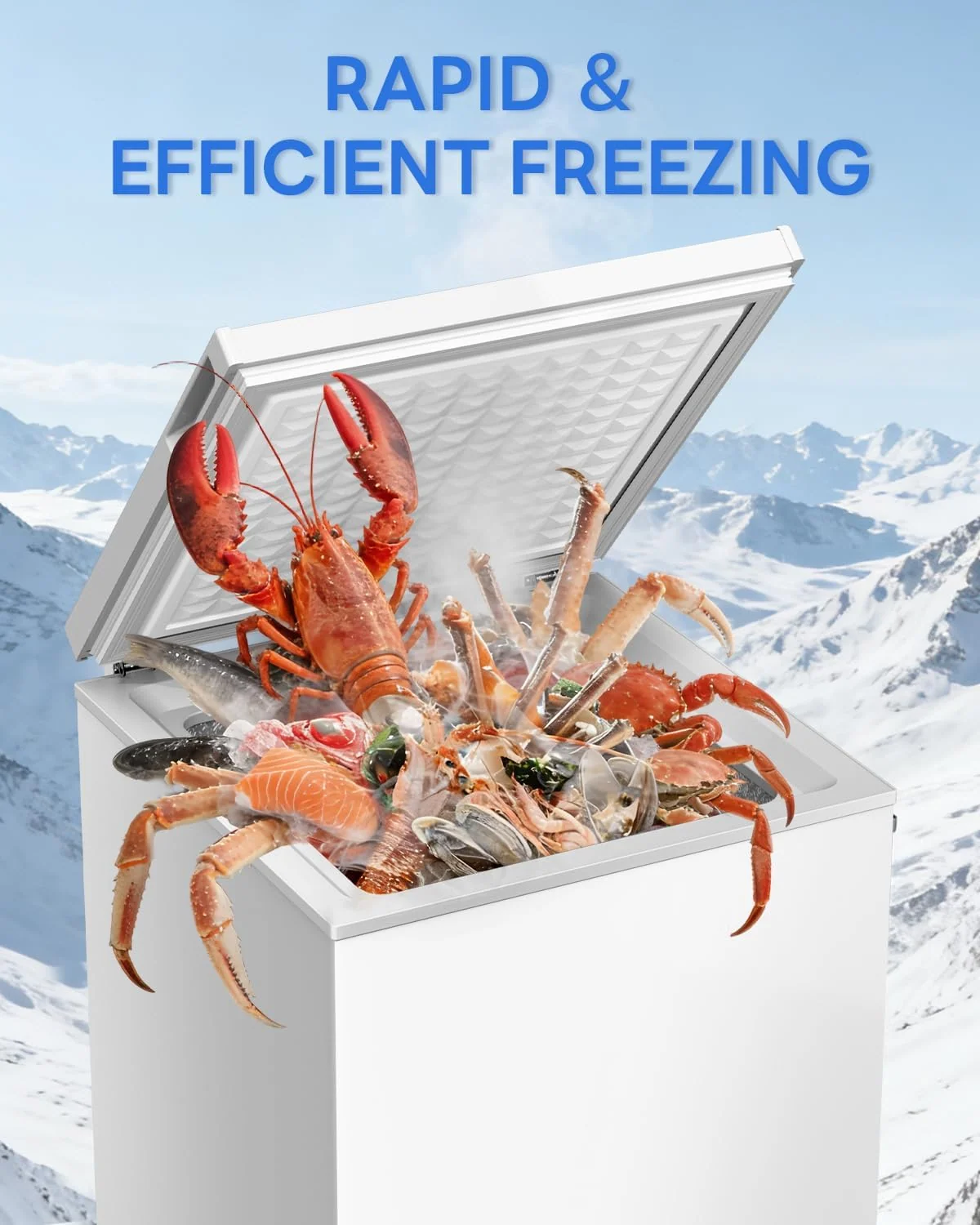 Kismile 3.5 Cu. Ft Chest Freezer 58090RFR0