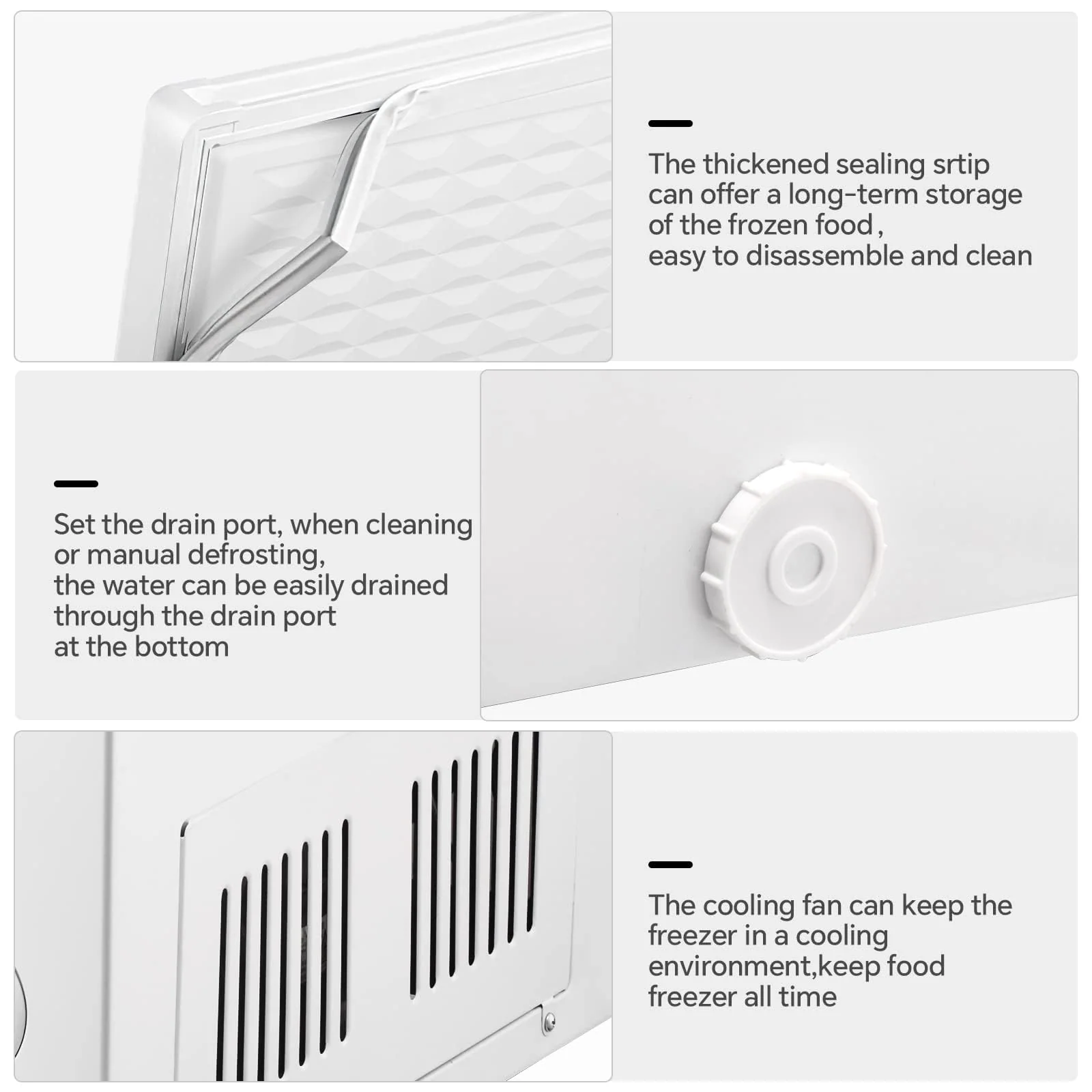Kismile 3.5 Cubic Feet Chest Freezer